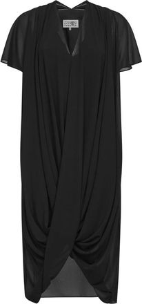 Maison Margiela Asymmetrische Midi Jurk - Dames - Casual kleedjes - Zwart - XS - Polyester - Kleedjes