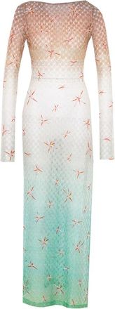 Missoni Embroidered Mesh Long-sleeved Dress