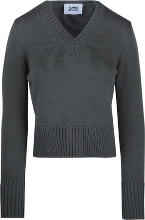 Alpha Studio Maglieria Scollo a V - - Knitwear - Donna - Verde - M