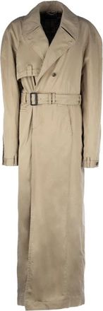 Balenciaga Gedeconstrueerde Trenchcoat - Dames - Trenchcoats - Beige - 2XS - Katoen - Jassen