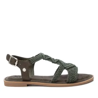 Xti Womens Braided Strap Flat Sandals In Green