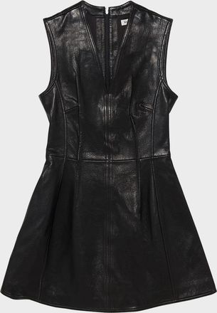 SIMKHAI Juliette Sleeveless Leather Midi Dress