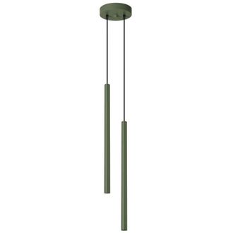 Wonderlamp L&aacute;mpara Colgante Vacu Verde, 2 Luces