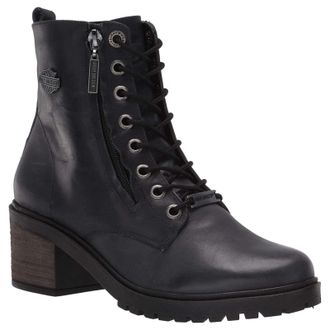 Harley-Davidson Harley Davidson Annetta Leather Womens Ankle Boots - Steel Blue - Size:UK 6.5