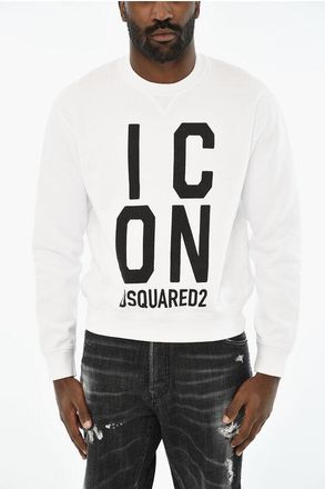 Dsquared2 ICON Cotton Crew-neck Sweatshirt with Contrasting Print size M