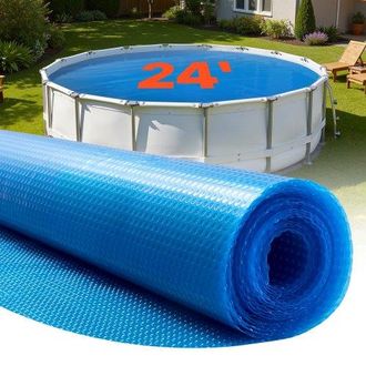 OEM Cubierta Solar Redonda Para Piscina, 7,32 M De Di&aacute;metro, Con Burbujas Y Material Pe, Absorci&oacute;n De Calor Durante El D&iacute;a, Retenci&oacute;n De Calor Durante La 
