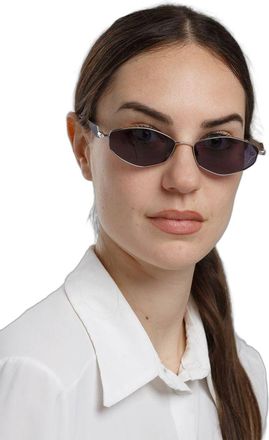 Ana Hickmann Womens Sunglasses Silver-Black Metal Eyewear - Silver/black