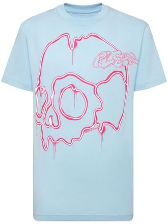 Philipp Plein T-shirt Skull con stampa - Blu
