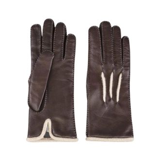 Moorer Gloves, female, Brown, Size: 7 1/2 IN Guanto Nappa-Pe Gloves