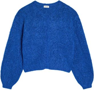 American Vintage Niby Brushed Alpaca-blend Cardigan - Blue - S (UK8-10 / S)
