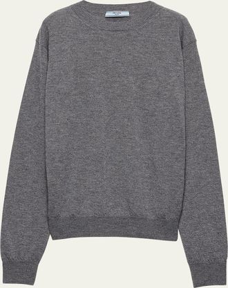 Prada Superfine Cashmere Knit Crewneck Sweater