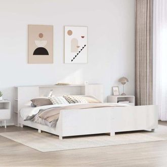 vidaXL Vidaxl - Cama Sin Colch&oacute;n Madera Maciza De Pino Blanca 180x200 Cm