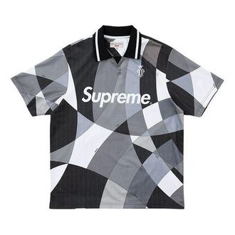 SUPREME x Emilio Pucci Soccer Jersey Polo Black White Grey SUP-SS21-782