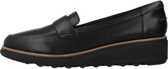 Clarks Sharon Gracie - Dames - Loafers - Zwart - 37 EU - Leer - Schoenen