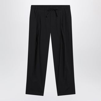 Dolce & Gabbana Classic cotton poplin trousers in black