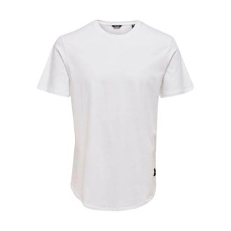Only & Sons Only & Sons - Matt Longy T-Shirt - Heren - Tops - Wit - Maat: XS Katoen