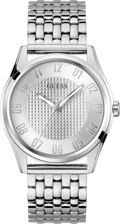 Guess Tate Silvertone Bracelet Watch, 42mm at Nordstrom
