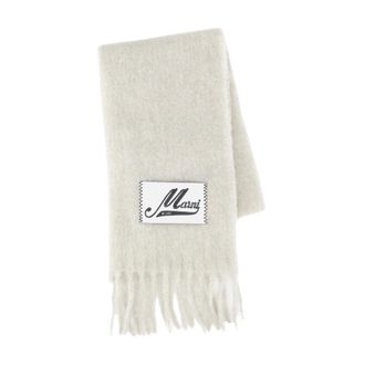 Marni Winter Scarves, female, Gray, Size: ONE SIZE Brushed Alpaca Scarf