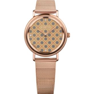 Jowissa Analoog Mesh Horloge - Heren - Accessoires - Roze - Maat: ONE Size