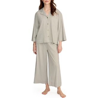 Petite Plume Olivia Lightweight Pima Cotton Pajamas in Green at Nordstrom, Size X-Large