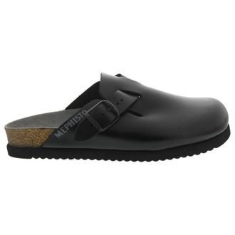 Mephisto Mephisto Nathan Leather Mens Hook and Loop Sandals - Black - Size:UK 10.5