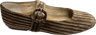 Vaneli Womens Tasja Ballet Flat In Moca Stripes Velvet