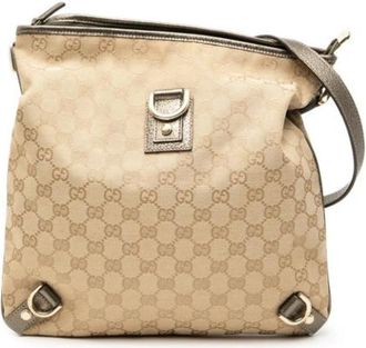 Gucci Pre-owned Cross Body Bags, female, Brown, Size: ONE SIZE Pre-owned Canvas Cross Body Bag