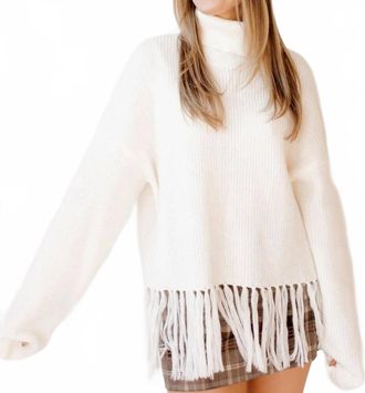 Mimosa Cambridge Fringe Sweater In Ivory