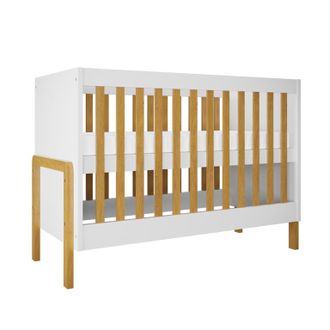 Les Tendances Cuna 60x120 Kocot Kids Victor - Blanco Y Roble