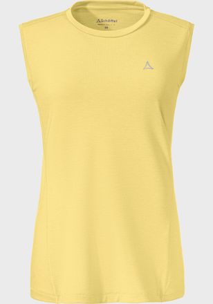 Sch&ouml;ffel Funktionsshirt SCH&Ouml;FFEL Top Vietas L, Damen, Gr. 44, gelb (5335, gelb), Oberstoff : 77% Polyester 18% Lyocell 5% Elasthan, Rundhals, Shirts Funktionss