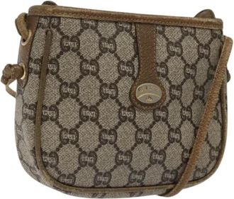 Gucci Pre-owned Leather gucci-bags - Dames - Vintage Schoudertas - Beige - ONE Size - Leer - Vintage