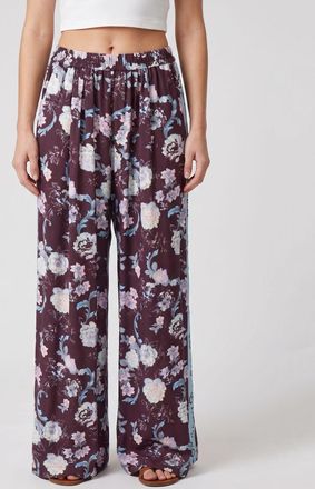 Forte_Forte Pantaloni palazzo in viscosa con stampa floreale