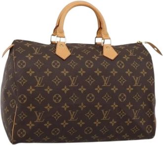 Louis Vuitton Pre-owned Monogram Handbag - Dames - Vintage Handtas - Bruin - ONE Size - Leer - Vintage