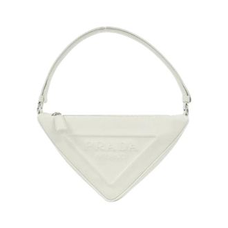 Prada Pre-owned Grace LUX Schoudertas - Dames - Pre-owned - Wit - Maat: ONE Size Leer