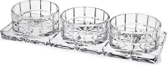 Godinger Gregor Set Of 4 Appetizer Bowls With Tray