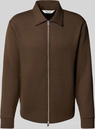 Selected Regular Fit Sweatjacke aus Viskose-Mix Modell EMANUEL in Dunkelbraun, Größe XXL