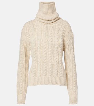 Moncler Wool and mohair-blend turtleneck sweater