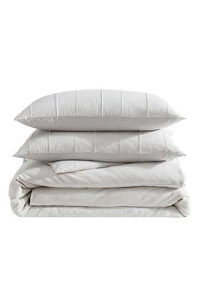 Vera Wang Tucks Jacquard Comforter & Sham Set in Medium Beige at Nordstrom Rack, Size Queen