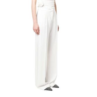 Alberta Ferretti Pantalones anchos - Trousers - Mujer - Blanco - L