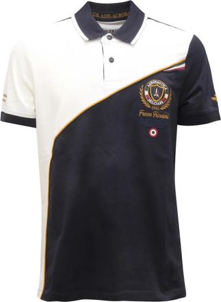 Aeronautica Polo M.c. - Heren - Polos - Blauw - S - Katoen - Tops