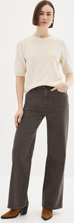 Yoga Jeans by Second Womens Fall colour stretch jean Fit: Wide leg, high rise