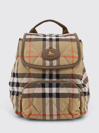 Burberry Horseshoe Nylon Backpack with Vintage Check Pattern and EKD Logo