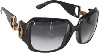 Gucci Pre-owned Accessories, female, Black, Size: ONE SIZE Pre-owned Plastic Sunglasses