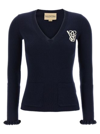 Valentino Garavani Womens Embroidery Sweater
