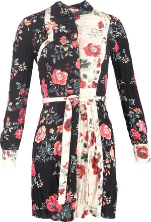 Maje Riller tweekleurige overhemdjurk van viscose met bloemenprint