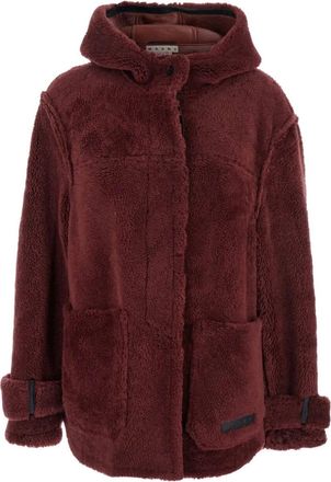 Marni Giacca In Pelliccia Con Cappuccio-Donna
