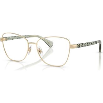 Ralph Lauren 53mm Irregular optical glasses in Gold/Brown at Nordstrom