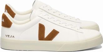 Veja Mens Veja Campo Leather Trainer White/Cognac - Size: 10
