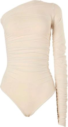 Wolford Tops, Dames, Wit, S, Wol, One-Shoulder Bodysuit