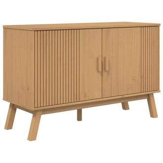 Berkfield Home Sideboard OLDEN Brown 114x43x73.5 cm Solid Wood Pine in Tan